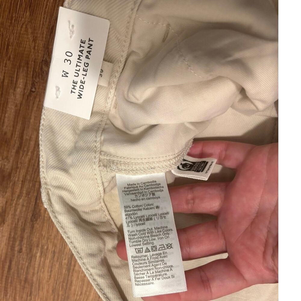 NWT Madewell The Ultimate Wide-Leg Pant in Airy Denim In Vintage Canvss Size 30 - Picture 8 of 10
